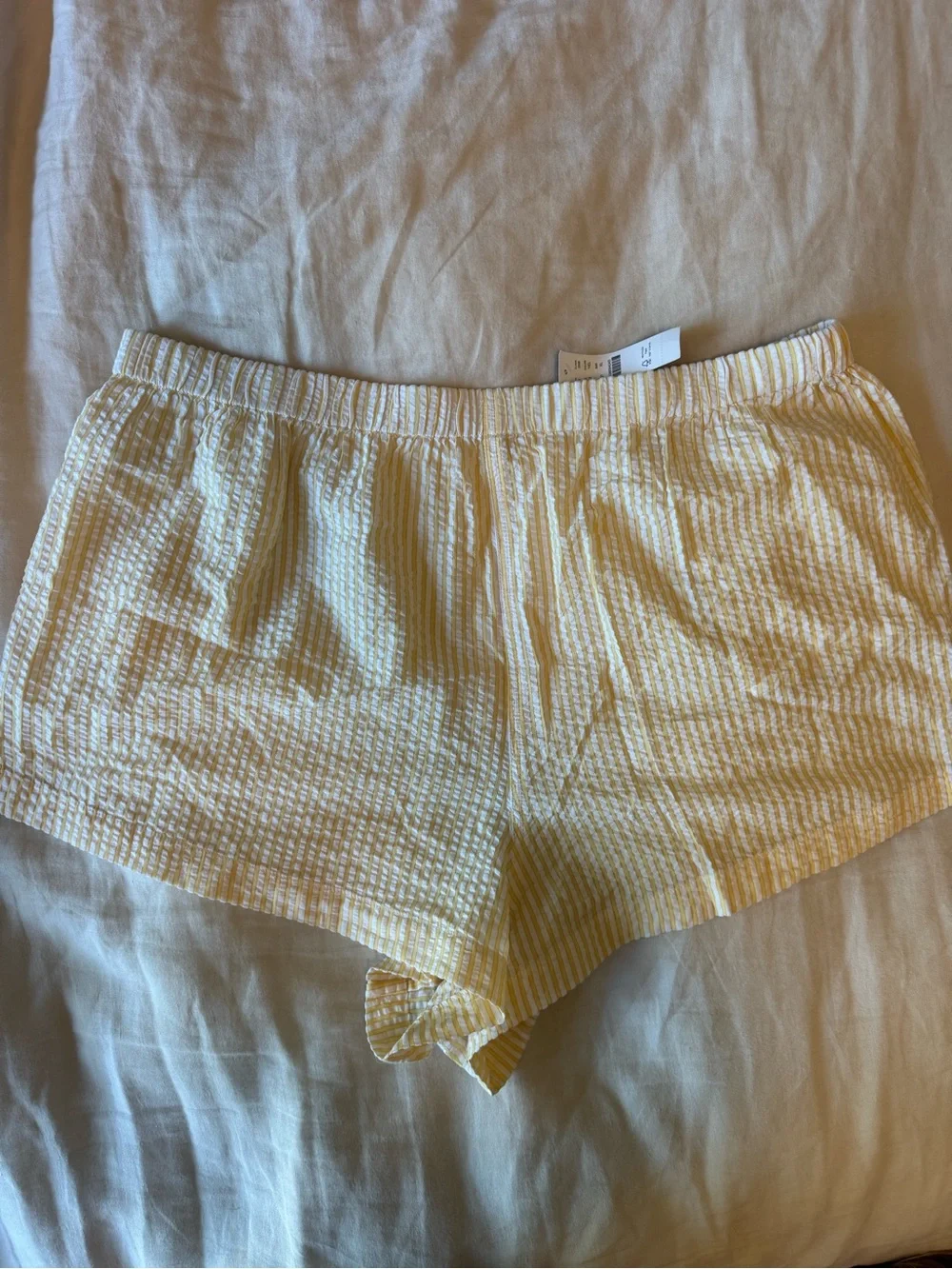 J. Crew Pale Yellow Seersucker Shorts